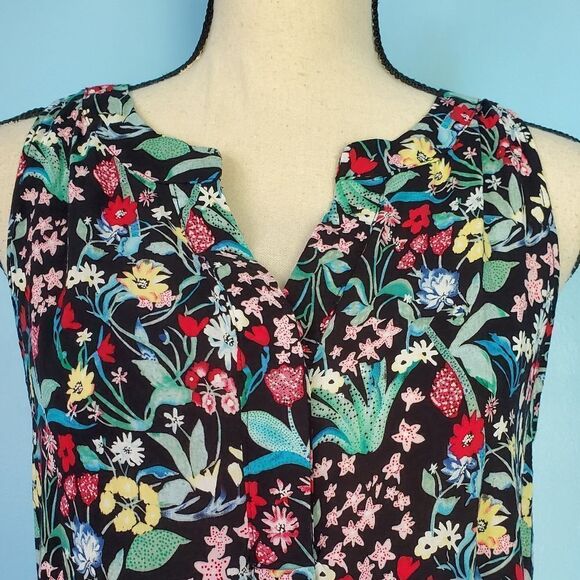 Kenar Multicolored Floral Sleeveless Blouse - Picture 2 of 6